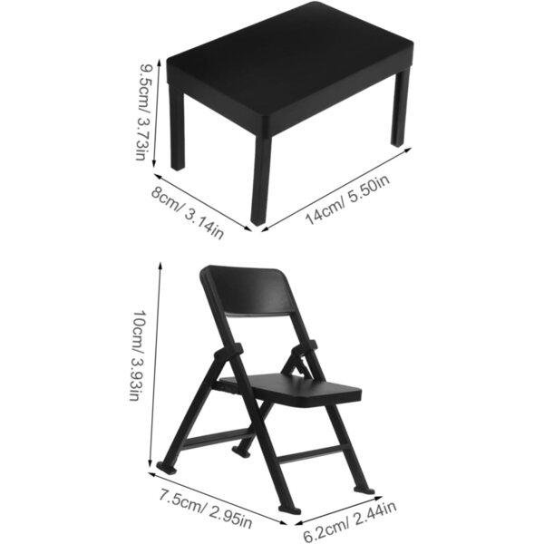 HEALLILY Mini Sedia Pieghevole per Case delle Bambole, Accessorio in Plastica Realistico