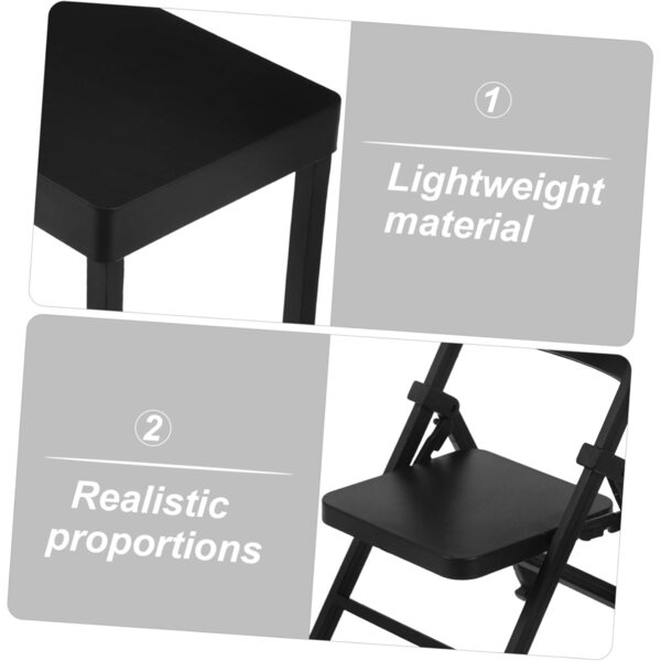 HEALLILY Mini Sedia Pieghevole per Case delle Bambole, Accessorio in Plastica Realistico