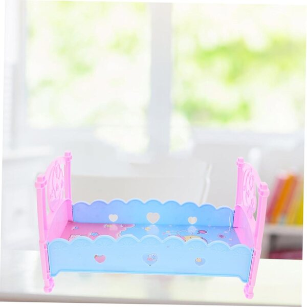 UPKOCH Lettino per Bambole in Plastica 32,5x18,5x18,5 cm - Gioco e Decorazione Casa