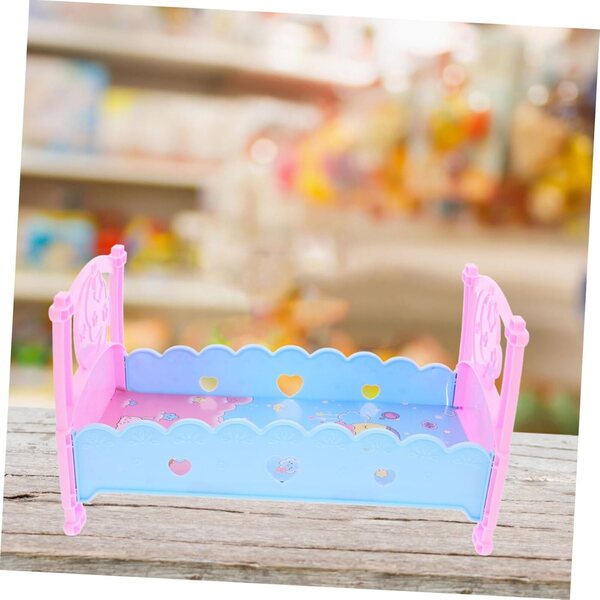UPKOCH Lettino per Bambole in Plastica 32,5x18,5x18,5 cm - Gioco e Decorazione Casa