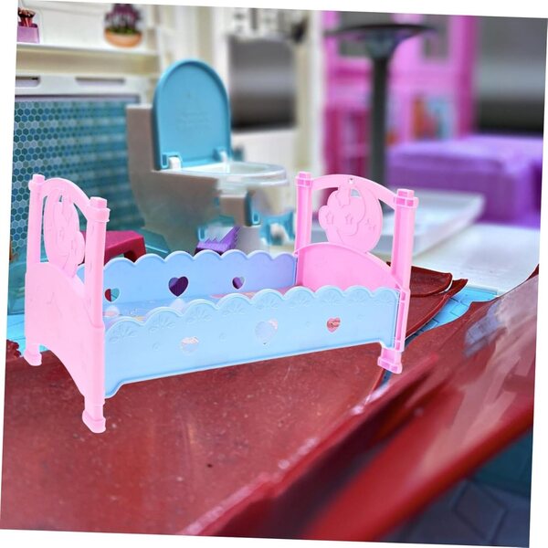 UPKOCH Lettino per Bambole in Plastica 32,5x18,5x18,5 cm - Gioco e Decorazione Casa