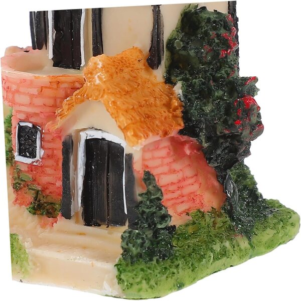 Set 4 Mini Case in Resina per Giardino e Micro Paesaggi - Decorazioni Miniatura