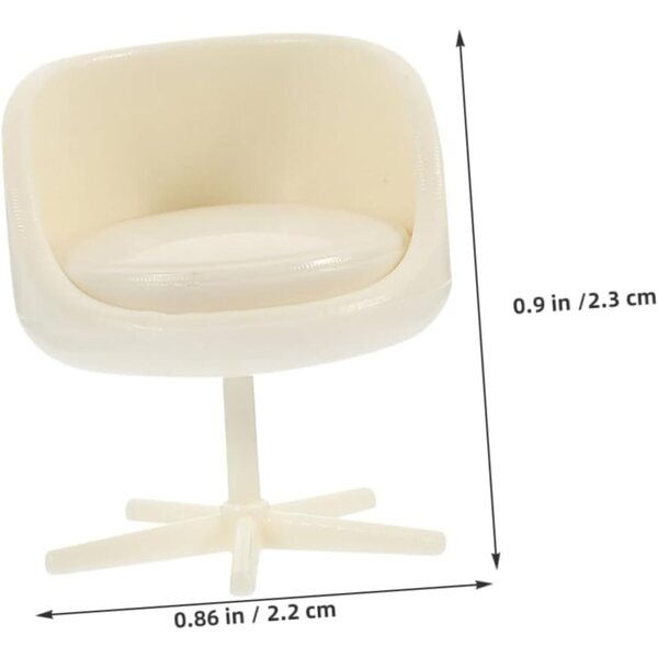 YARNOW Set 4 Sedie Miniatura Beige in ABS per Case delle Bambole e Modelli Architettonici