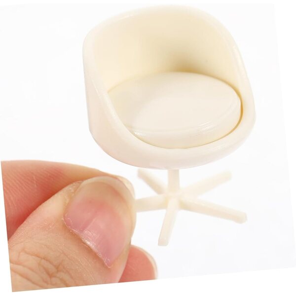 YARNOW Set 4 Sedie Miniatura Beige in ABS per Case delle Bambole e Modelli Architettonici