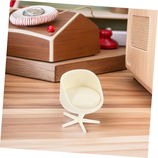 YARNOW Set 4 Sedie Miniatura Beige in ABS per Case delle Bambole e Modelli Architettonici