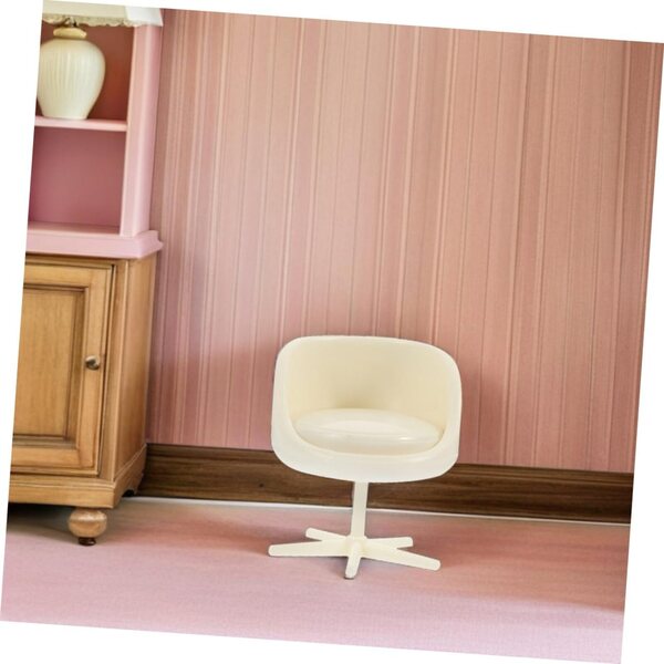 YARNOW Set 4 Sedie Miniatura Beige in ABS per Case delle Bambole e Modelli Architettonici