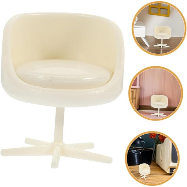 YARNOW Set 4 Sedie Miniatura Beige in ABS per Case delle Bambole e Modelli Architettonici