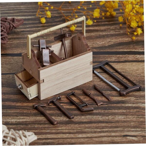 UPKOCH Mini Armadietto Portautensili Decorativo per Casa delle Bambole e Miniature