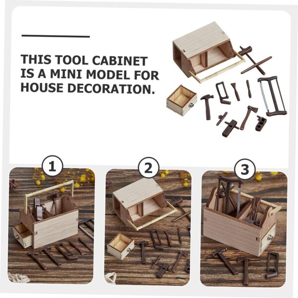 UPKOCH Mini Armadietto Portautensili Decorativo per Casa delle Bambole e Miniature