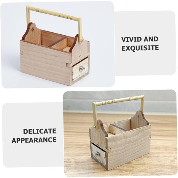 UPKOCH Mini Armadietto Portautensili Decorativo per Casa delle Bambole e Miniature