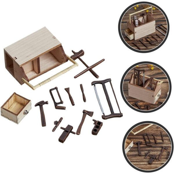 UPKOCH Mini Armadietto Portautensili Decorativo per Casa delle Bambole e Miniature