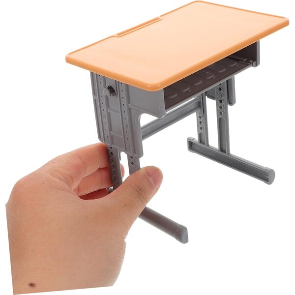 UPKOCH Scrivania e Sedia Miniatura per Casa delle Bambole Mobili Scolastici Portatili