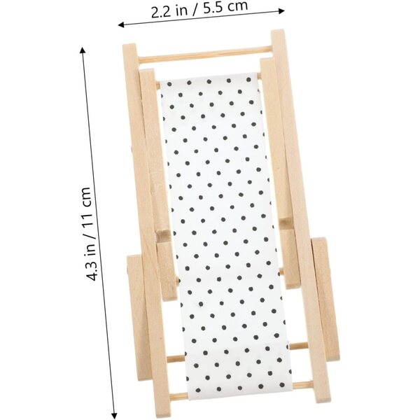 BESPORTBLE Mini Sedia da Spiaggia in Legno per Casa delle Bambole e Decorazioni