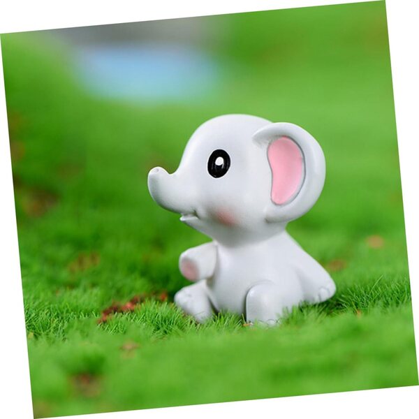Set 36 Mini Statuette di Elefanti in Resina per Decorazioni Camera e Giardino
