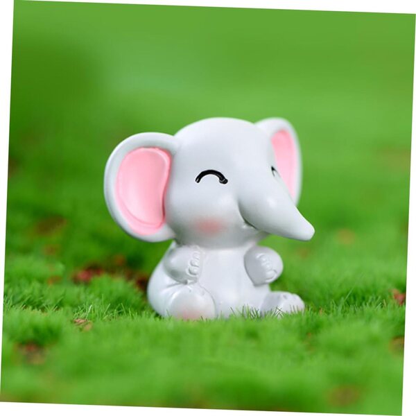 Set 36 Mini Statuette di Elefanti in Resina per Decorazioni Camera e Giardino