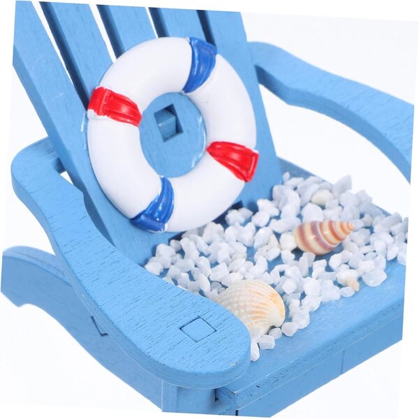 BESTonZON Sedia da Spiaggia Miniatura in Legno per Micro Paesaggi e Decorazioni