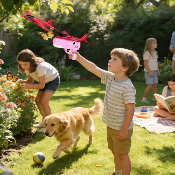 Spielzeug-Katapult-Gleiter in Dinosaurierform für Kinder – Spiel im Freien