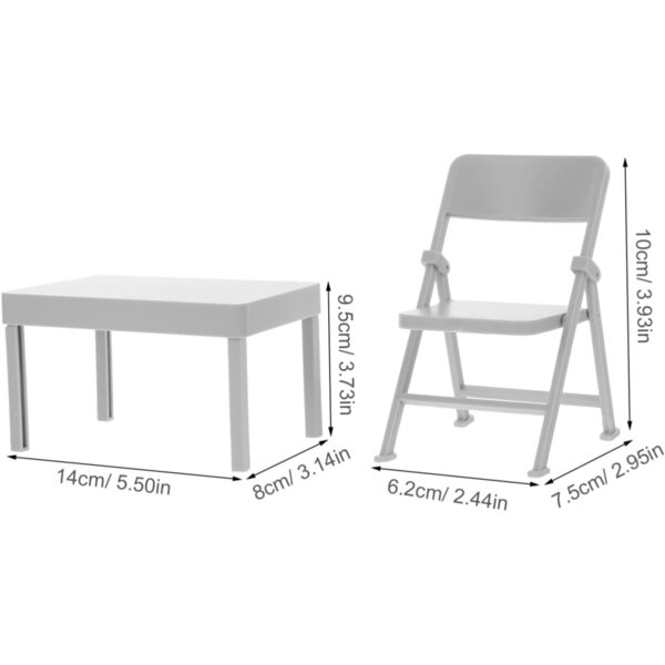 HOODANCOS Mini-Klappstuhl für Puppenhäuser, pädagogisches und dekoratives Accessoire