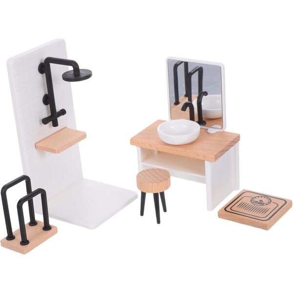 VICASKY Puppenhaus-Miniatur-Badezimmer-Set – DIY-Zubehör