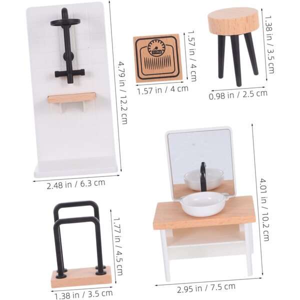 VICASKY Set Bagno in Miniatura per Casa delle Bambole - Accessori Fai da Te