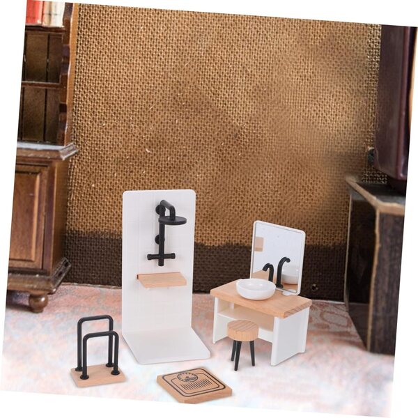 VICASKY Set Bagno in Miniatura per Casa delle Bambole - Accessori Fai da Te