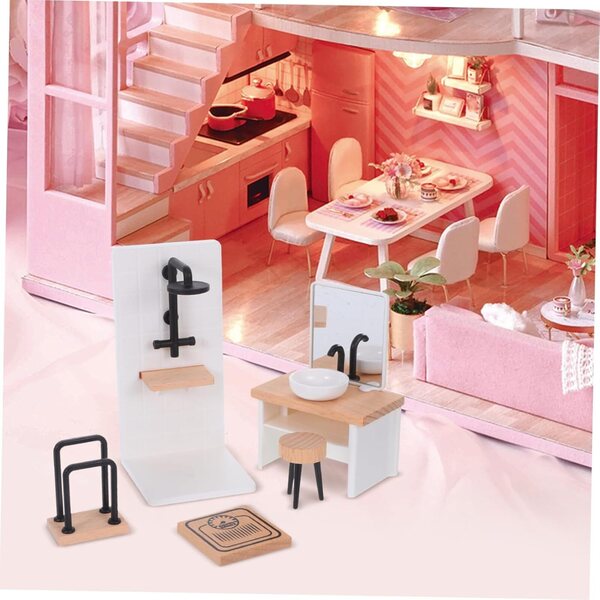 VICASKY Set Bagno in Miniatura per Casa delle Bambole - Accessori Fai da Te