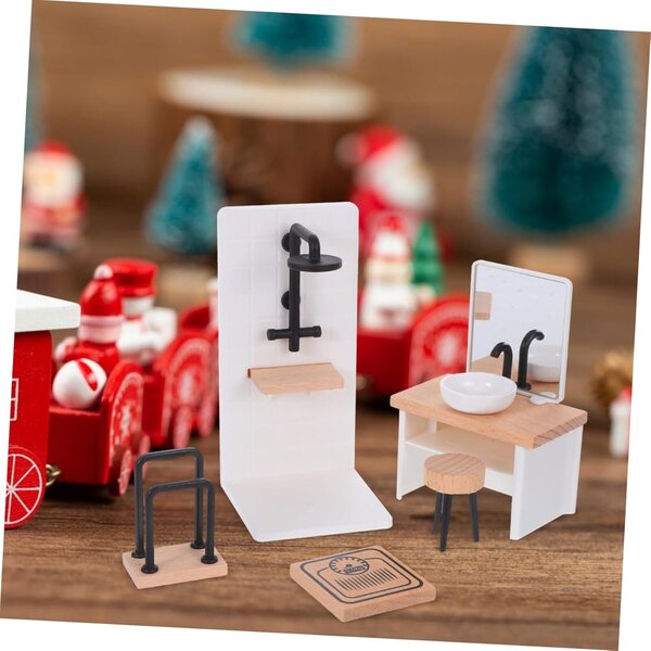 VICASKY Set Bagno in Miniatura per Casa delle Bambole - Accessori Fai da Te
