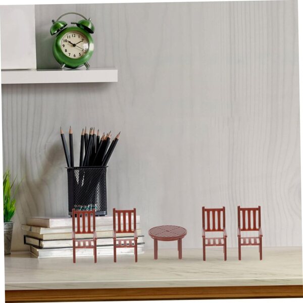 VICASKY 6 set tavolo e sedie miniatura per casa delle bambole, mobili in scala realistica