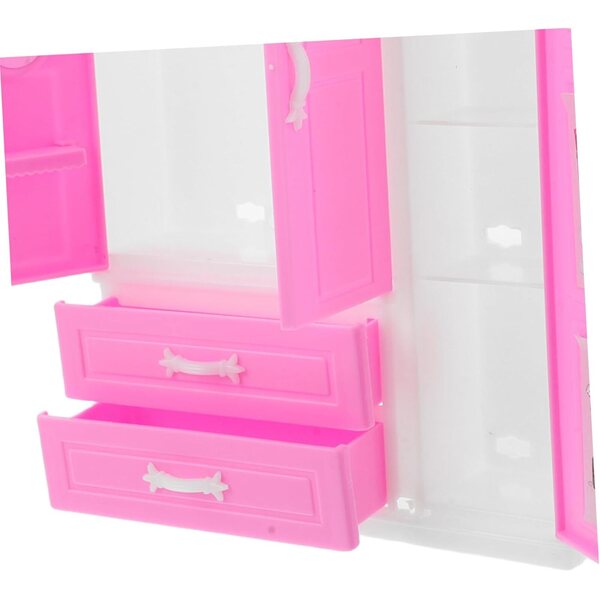 UPKOCH Armadio Miniatura con Grucce Organizer per Casa delle Bambole e Giocattoli