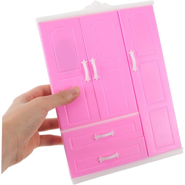 UPKOCH Armadio Miniatura con Grucce Organizer per Casa delle Bambole e Giocattoli
