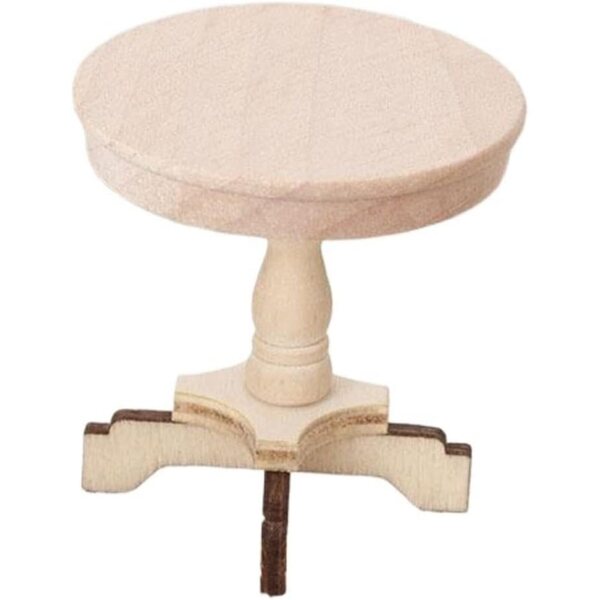 1:12 Puppenhaus Miniatur runder Holztisch – dekoratives Accessoire