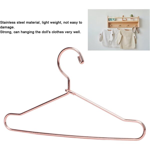 Jeffergarden 10 Ganci in Acciaio Inossidabile per Bambole 100mm Oro Rosa