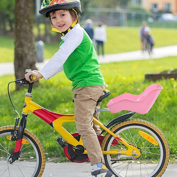 Fahrrad-Puppenstuhl aus stabilem PP mit einfach zu montierendem Clip-Gurt