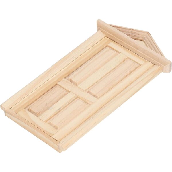 Syrisora 2 Mini Porte in Legno per Bambole 1:12 e 1:16 - Decorazioni Natalizie