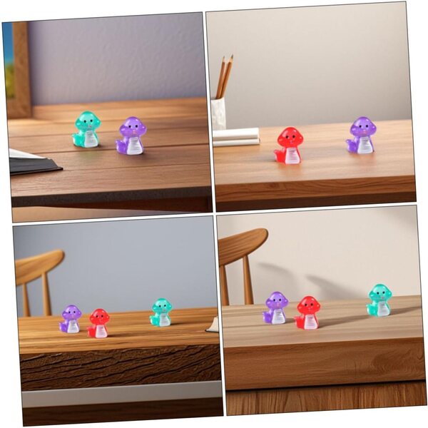 BESPORTBLE 10 Mini Figure Fosforescenti di Serpenti in Resina per Decorazioni Fai-da-Te