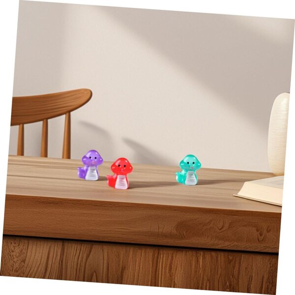 BESPORTBLE 10 Mini Figure Fosforescenti di Serpenti in Resina per Decorazioni Fai-da-Te