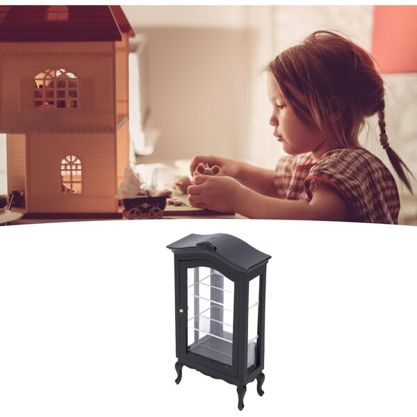 Armadio Espositivo Miniatura per Casa delle Bambole in Legno di Betulla 1:12