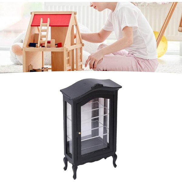 Armadio Espositivo Miniatura per Casa delle Bambole in Legno di Betulla 1:12
