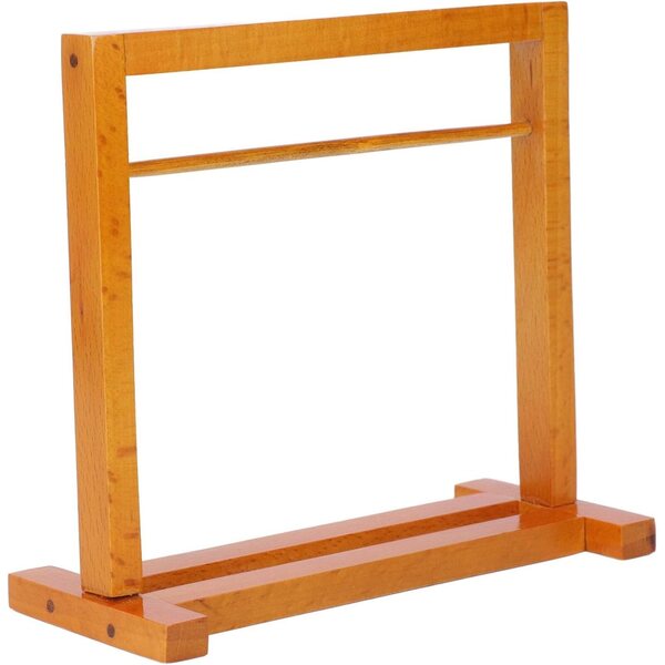 Rack per armadio bambole 1:12 con 8 ganci dorati in legno composito e ferro