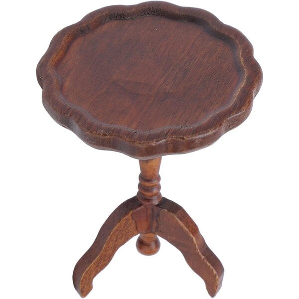Tavolino rotondo in legno 1:12 per case delle bambole - design elegante e resistente