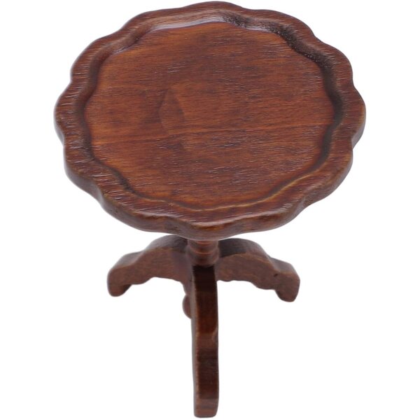 Tavolino rotondo in legno 1:12 per case delle bambole - design elegante e resistente