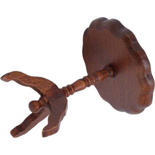 Tavolino rotondo in legno 1:12 per case delle bambole - design elegante e resistente
