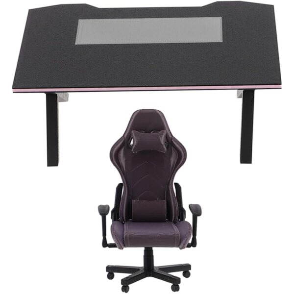 TOPBATHY Chaise de jeu miniature et bureau noir pour maisons de poupées et dioramas