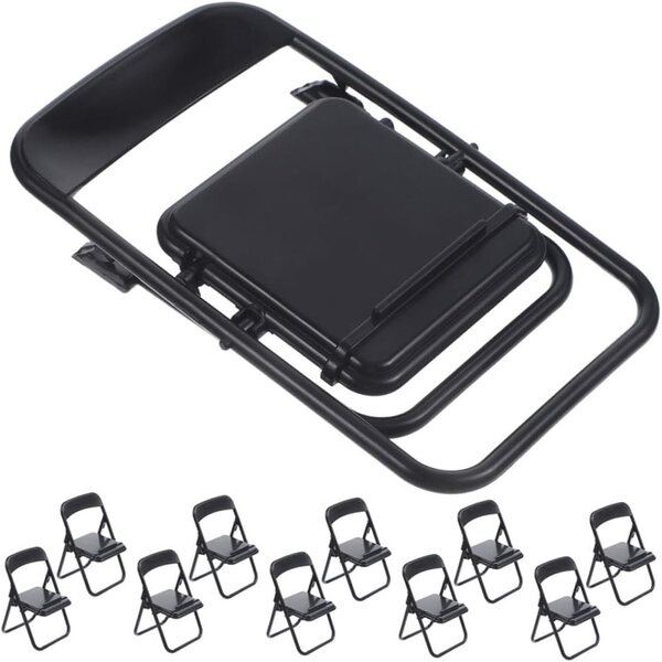 TOPBATHY 25 Pezzi Mini Sedie Pieghevoli per Smartphone e Decorazioni Dollhouse