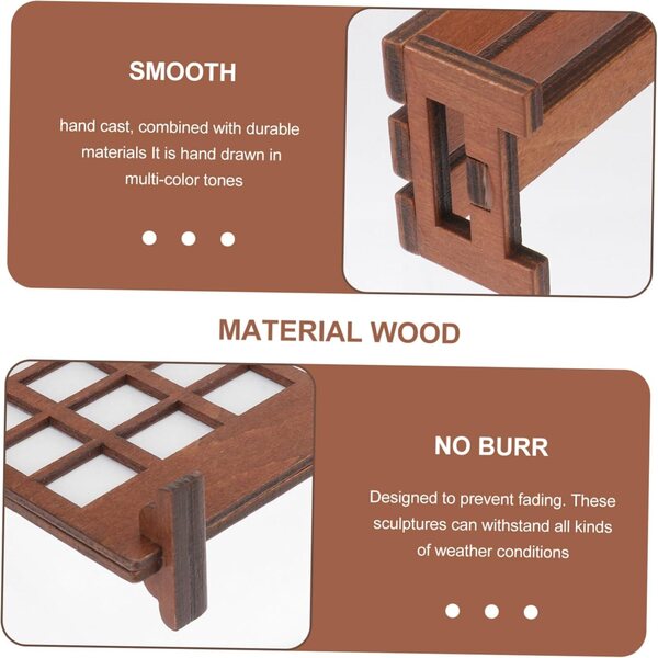 UPKOCH Set Mini Mobili in Legno Da Giardino 4 Pezzi per Decorazioni e Case delle Bambole