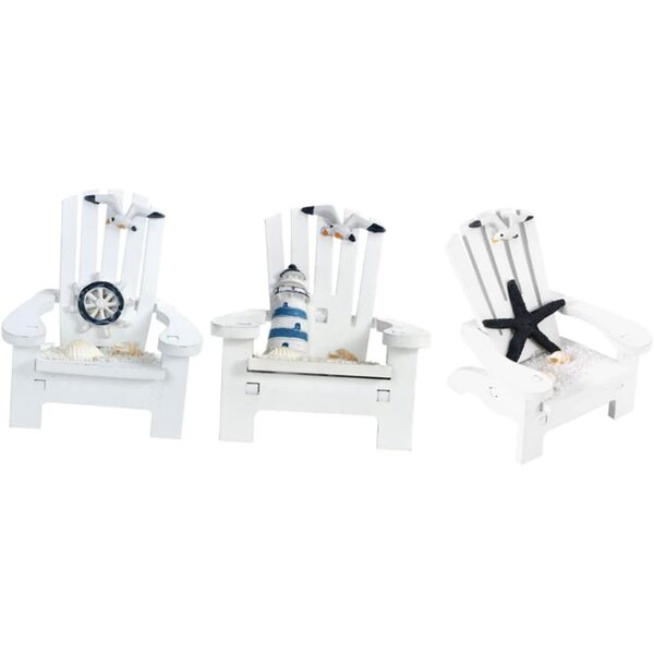 HEALLILY 3 Sedie da Spiaggia Miniatura in Legno per Decorazioni Casa, Dollhouse e Tavolo