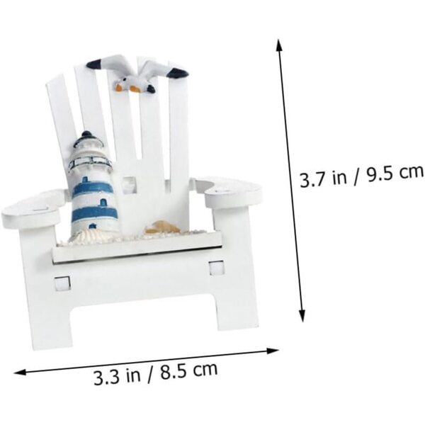 HEALLILY 3 Sedie da Spiaggia Miniatura in Legno per Decorazioni Casa, Dollhouse e Tavolo