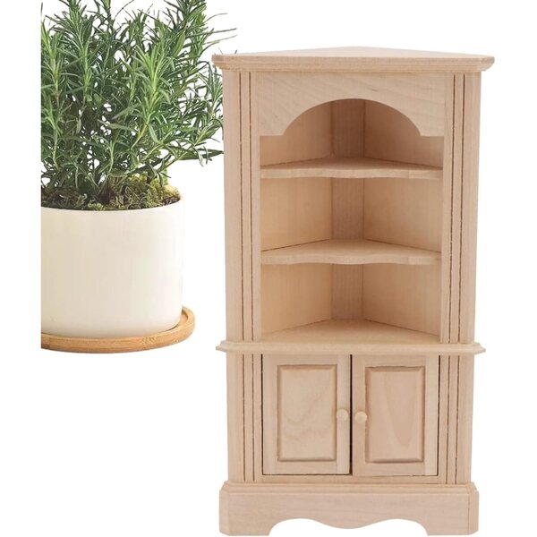 Armadio in Miniatura in Legno Fatti a Mano - Modello Vintage per Casa delle Bambole 16 cm