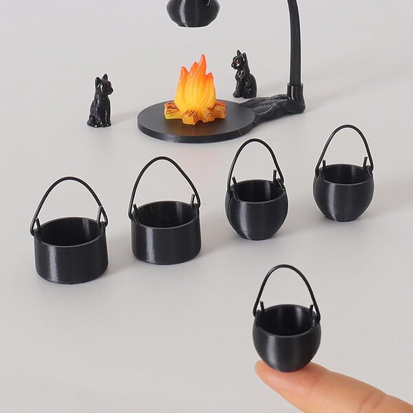 Set 4/5 Pezzi Accessori Casa delle Bambole Miniatura in Plastica Realistici 1:12