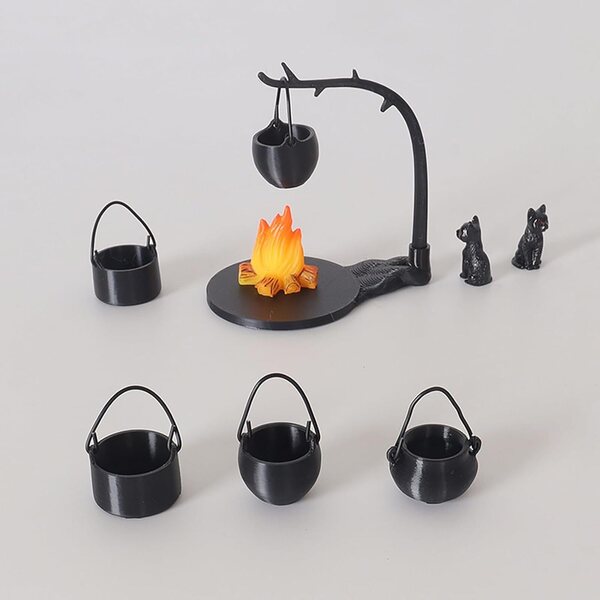 Set 4/5 Pezzi Accessori Casa delle Bambole Miniatura in Plastica Realistici 1:12